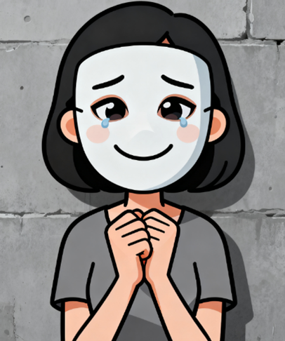 [图片占位：被封印的情绪与微笑面具]