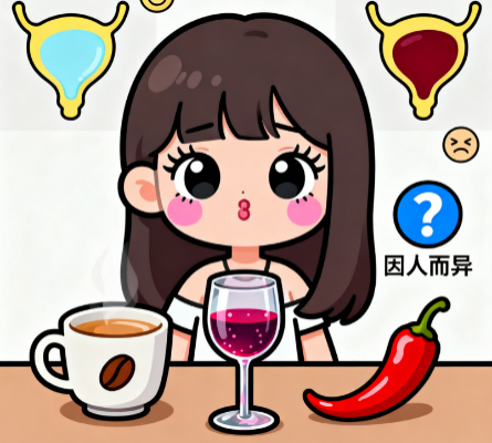 [图片占位：咖啡因、酒精、辛辣食物]
