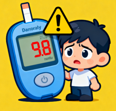 [图片占位：持续高血糖或低血糖]