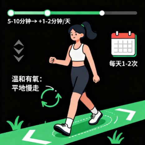 [图片占位：平地慢走]