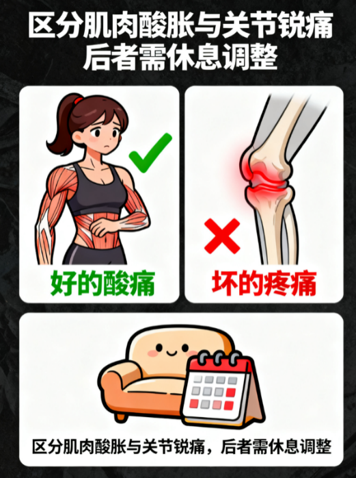 [图片占位：区分好酸痛与坏疼痛]