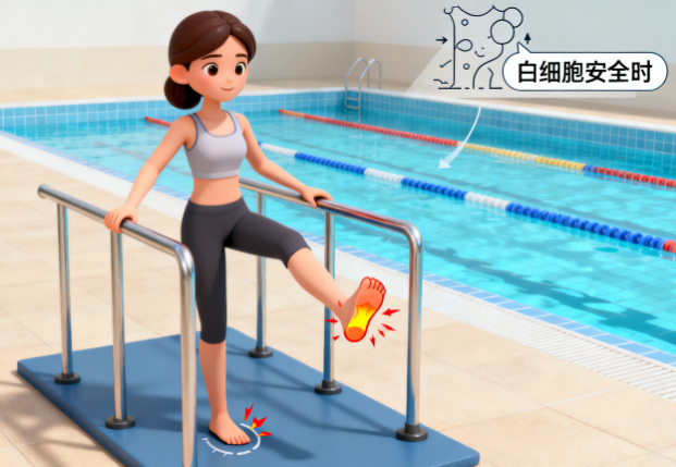 [图片占位：水中运动缓解神经病变]