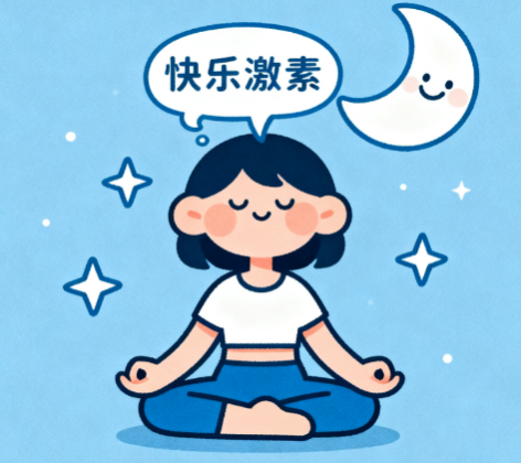 [图片占位：快乐激素改善情绪]
