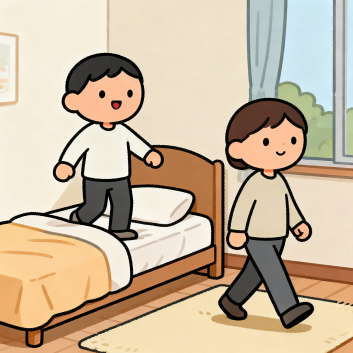 [图片占位：室内短距离慢走]