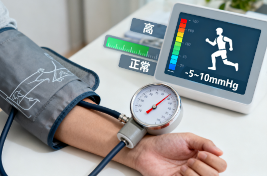 [图片占位：长期规律运动降血压]
