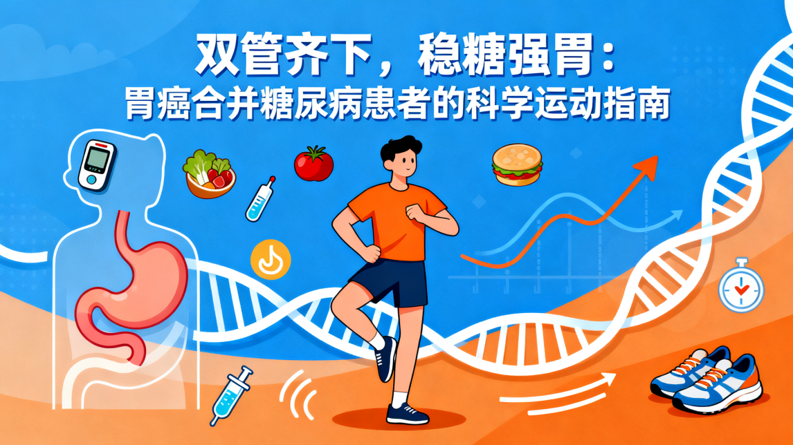 [图片占位：封面图 - 胃癌合并糖尿病患者科学运动]