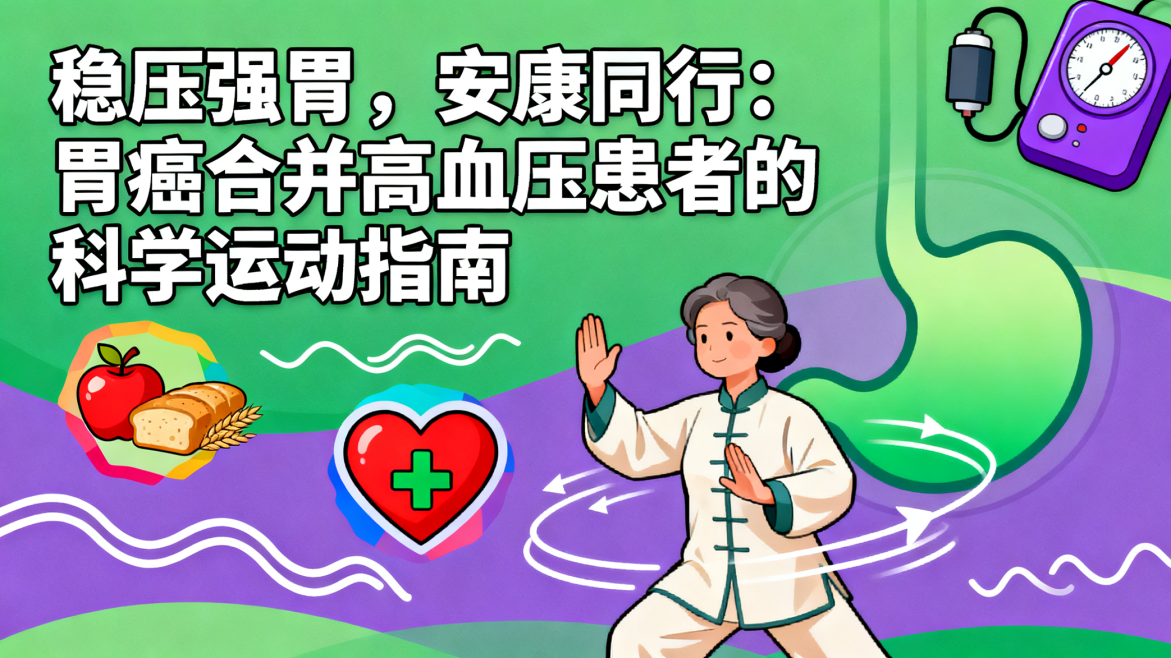 [图片占位：封面图 - 胃癌合并高血压患者科学运动]